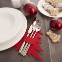 Zestaw 2 Pokrowce Etui na Sztućce Filc ORION Dekoracja Choinka 18 cm