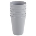 Zestaw 6 Kubków 300 ml Szare Nietłukące na Piknik Camping Sandy