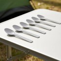 Zestaw 6 Łyżek Plastikowych Szare Lekkie Nietłukące Sandy ORION Piknik