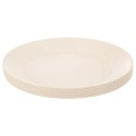 Zestaw 6 Talerzy Obiadowych 23,5 cm Kremowe Plastikowe Piknik