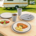 Zestaw 6 Talerzyków Deserowych 20,5 cm Kremowe Sandy na Camping