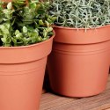 Zestaw Doniczek Okrągłych PROGARDEN 17 cm 3 szt. Ceglane Uniwersalne