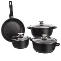 Zestaw Garnków 7 el. ORION GRANDE Granitowy Patelnia Pokrywki