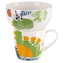 Zestaw Kubek Miseczka dla Dziecka Dziecięcy Porcelanowy Dinozaur ORION 2el.