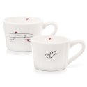 Zestaw Kubki do Kawy Herbaty Ceramiczne Serce Solidne 2 szt. ORION 210 ml