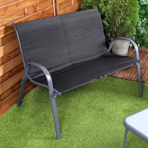 Zestaw Mebli Ogrodowych 4 el. AMBIANCE Metal Sofa Fotele Stolik