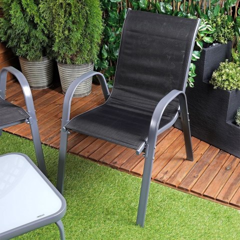 Zestaw Mebli Ogrodowych 4 el. AMBIANCE Metal Sofa Fotele Stolik