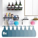 Zestaw Półka Łazienkowa pod Prysznic Metalowa Wisząca Loft VILDE 4 szt.
