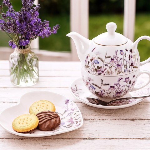 Zestaw do Herbaty 2w1 Dzbanek 400ml i Filiżanka Louka Porcelana
