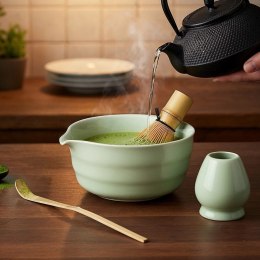 Zestaw do Matchy Matcha Ceremonia 4 el Miska Miotełka Bambus