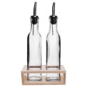 Butelki na Oliwę Ocet z Dozownikami Szklane ze Stojakiem ORION 2 x 300 ml
