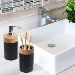 Dozownik Pojemnik Łazienkowy do Mydła w Płynie Czarny Solidny ORION 380 ml