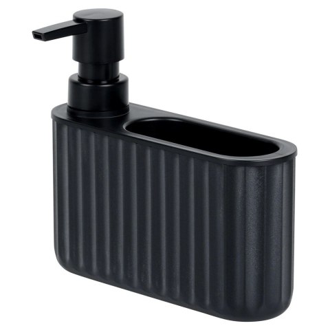 Dozownik płynu do naczyń z pojemnikiem na gąbkę czarny 400 ml