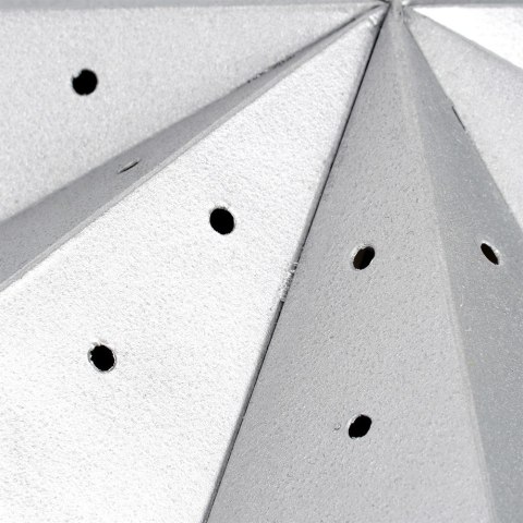 Duża Gwiazda Ażurowa 60 cm Papier Srebrna Dekoracja Okienna FSC