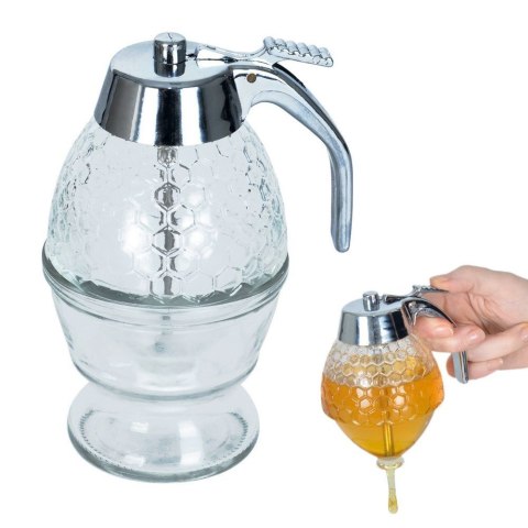 Dyspenser do Syropu Miodu Szklany Dozownik ORION 250 ml