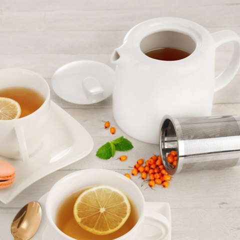 Dzbanek Porcelanowy 650ml Zaparzacz Sitko Stalowe MONA ORION