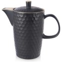 Dzbanek do Kawy Herbaty Napojów Ceramiczny Czarny Ozdobny Solidny ORION 1,3 l