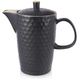 Dzbanek do Kawy Herbaty Napojów Ceramiczny Czarny Ozdobny Solidny ORION 1,3 l