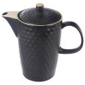Dzbanek do Kawy Herbaty Napojów Ceramiczny Czarny Ozdobny Solidny ORION 1,3 l