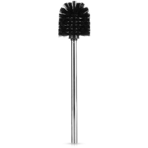Szczotka Zapasowa do Toalety WC Czarne Włosie Stalowy Uchwyt 35 cm VILDE