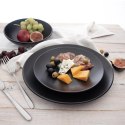 Talerz Obiadowy Płytki Ceramiczny Czarny Matowy 27 cm ORION Zmywarka