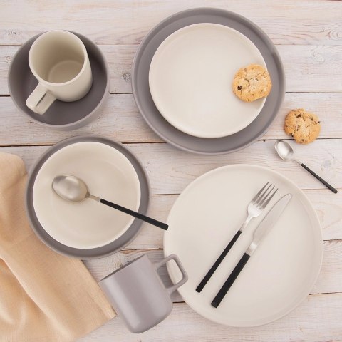 Talerz Obiadowy Płytki Ceramiczny Kremowy ORION SKANDI 26,5 cm