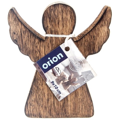 Figurka Anioł Drewno Mango 10 cm Dekoracja Loft Naturalna ORION Boże