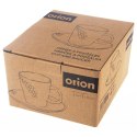 Filiżanka ze Spodkiem do Kawy Ceramiczna Czarna Dekoracyjna ORION 235 ml