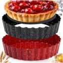 Foremki do Tartaletek 2 szt. Stal Non-Stick Wyjmowane Dno 12 cm