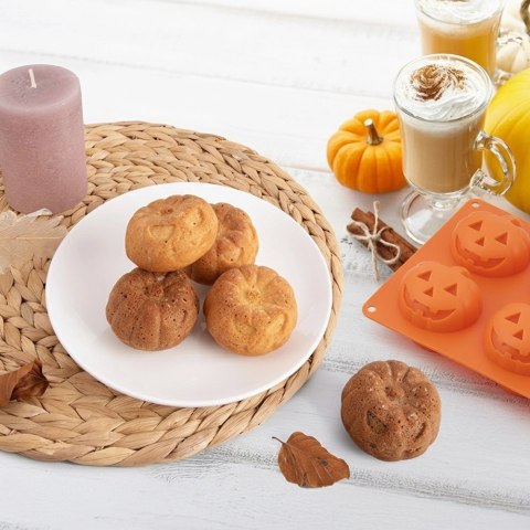 Forma Silikonowa 6 x Dynia Halloween do Ciastek i Babeczek ORION