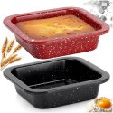 Formy Kwadratowe do Pieczenia 2 szt. Stal Węglowa Non-Stick 12 cm