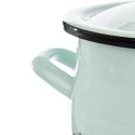 Garnek Emaliowany 2,3 L ORION Zielony LOUKA 16 cm z Pokrywką
