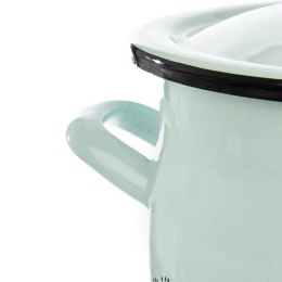 Garnek Emaliowany 2,3 L ORION Zielony LOUKA 16 cm z Pokrywką