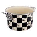 Garnek Emaliowany 4 L ORION SZACHOWNICA 22 cm Indukcja Zmywarka