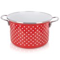 Garnek Emaliowany 4 L ORION TECKA Czerwony 22 cm Indukcja Zmywarka
