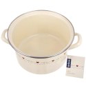 Garnek Emaliowany 4 L ORION TONCA Kremowy 22 cm Indukcja Zmywarka