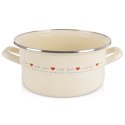 Garnek Emaliowany 4 L ORION TONCA Kremowy 24 cm Indukcja Zmywarka