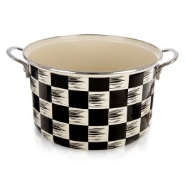 Garnek Emaliowany 6,5 L ORION SZACHOWNICA 26 cm Indukcja Zmywarka
