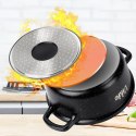 Garnek Granitowy 1,2 L 16 cm Pokrywka Aroma Dozownik Silikon VILDE
