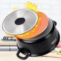 Garnek Granitowy 2,1 L 20 cm Pokrywka Aroma Dozownik Silikon VILDE