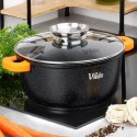 Garnek Granitowy 4,0 L 24 cm Pokrywka Aroma Dozownik Silikon VILDE