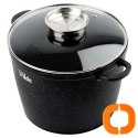 Garnek Granitowy 6,7 L 24 cm Pokrywka Aroma Dozownik Silikon VILDE