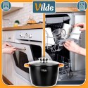Garnek Granitowy 9,7 L 28 cm Pokrywka Aroma Dozownik Silikon VILDE