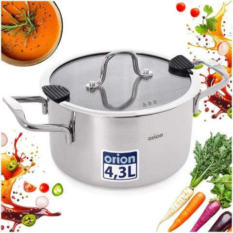 Garnek Stalowy 4,3 L Venice do Pieczenia i Gotowania Indukcja 22 cm