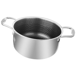 Garnek Stalowy 4,8 L ORION COOKCELL HYBRYD 24 cm Indukcja Piekarnik
