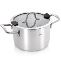 Garnek Stalowy z Pokrywką 2,3 L Venice Odcedzanie Indukcja 18 cm