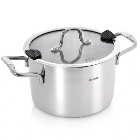 Garnek Stalowy z Pokrywką 2,3 L Venice Odcedzanie Indukcja 18 cm