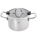 Garnek Stalowy z Pokrywką 2,3 L Venice Odcedzanie Indukcja 18 cm