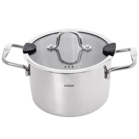 Garnek Stalowy z Pokrywką 2,3 L Venice Odcedzanie Indukcja 18 cm