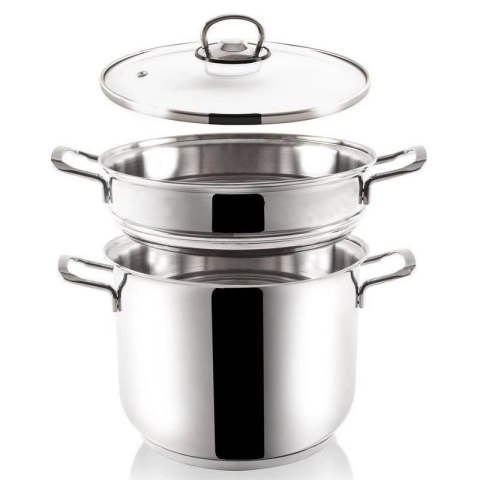 Garnek do Gotowania na Parze ORION ANETT Stal 5 L 3 el. Indukcja Zmywarka